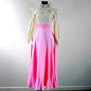 VINTAGE SYLVIA ANN ILGWU MAXI WOMEN DRESS SIZE S Approximately